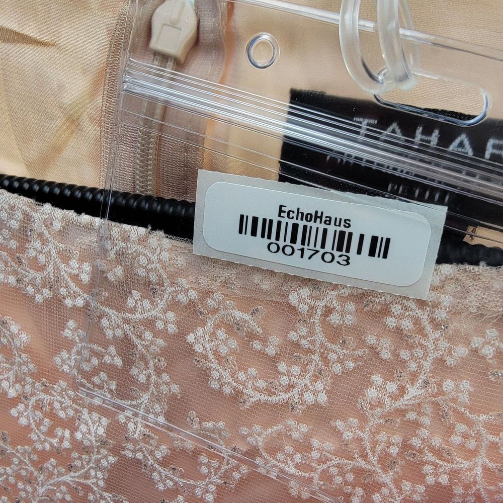 Tahari Arthur Levine Peach Lace Rayon Blend 3/4 Sleeve Knee Length Ribbon Dress - Picture 7 of 10